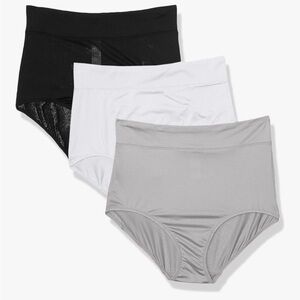 Warner's 3-Pack Breathable Microfiber Briefs in Black, White & Gray